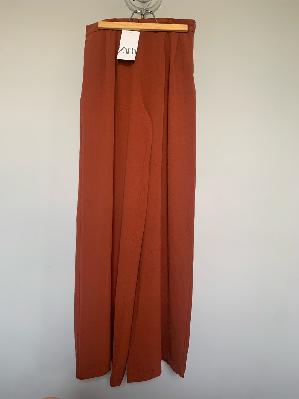 Zara Terracotta Wide-Leg Trousers